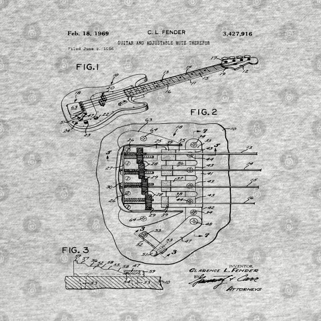 Fender Guitar Patent 1969 by MadebyDesign